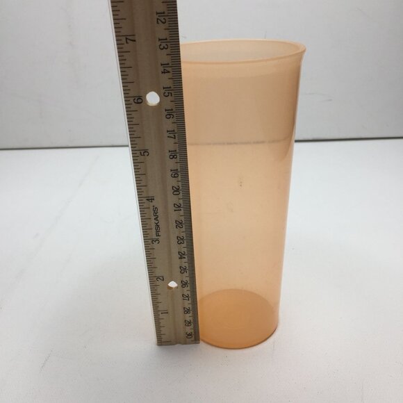 Vintage Tupperware Orange 16oz 470mL Cup With Lid Home Kitchen Meal Prep 5107A-4 - Picture 10 of 12